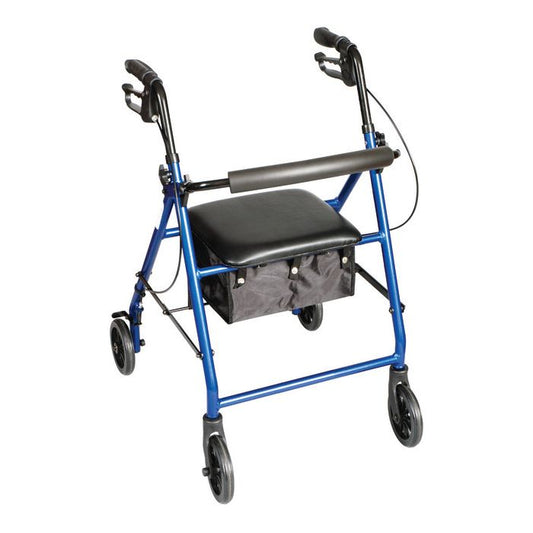 Carex® Classics Rolling Walker – Metallic Blue Walkers Pasteur Pharmacy