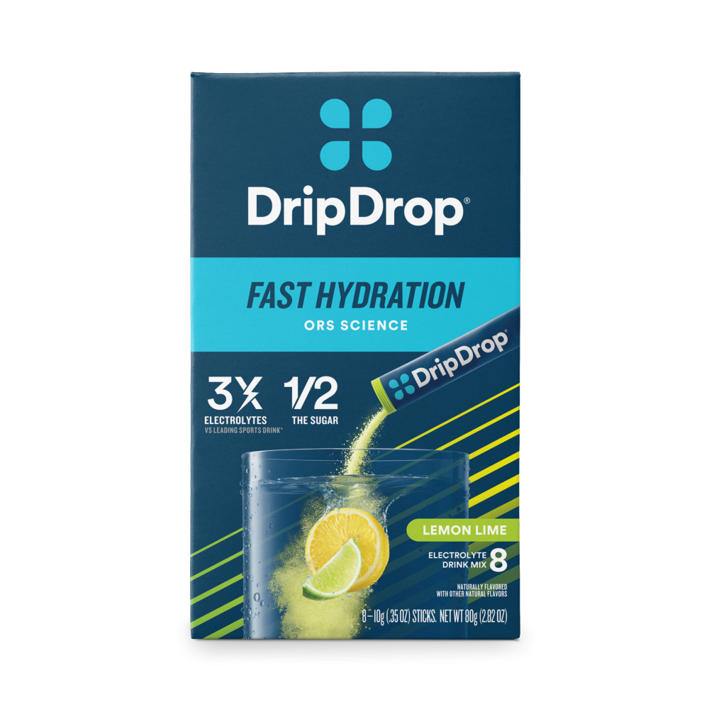 Drip Drop Lemon Lime Fast Hydration Electrolyte Drink Mix Powdered Beverage Mixes Pasteur Pharmacy