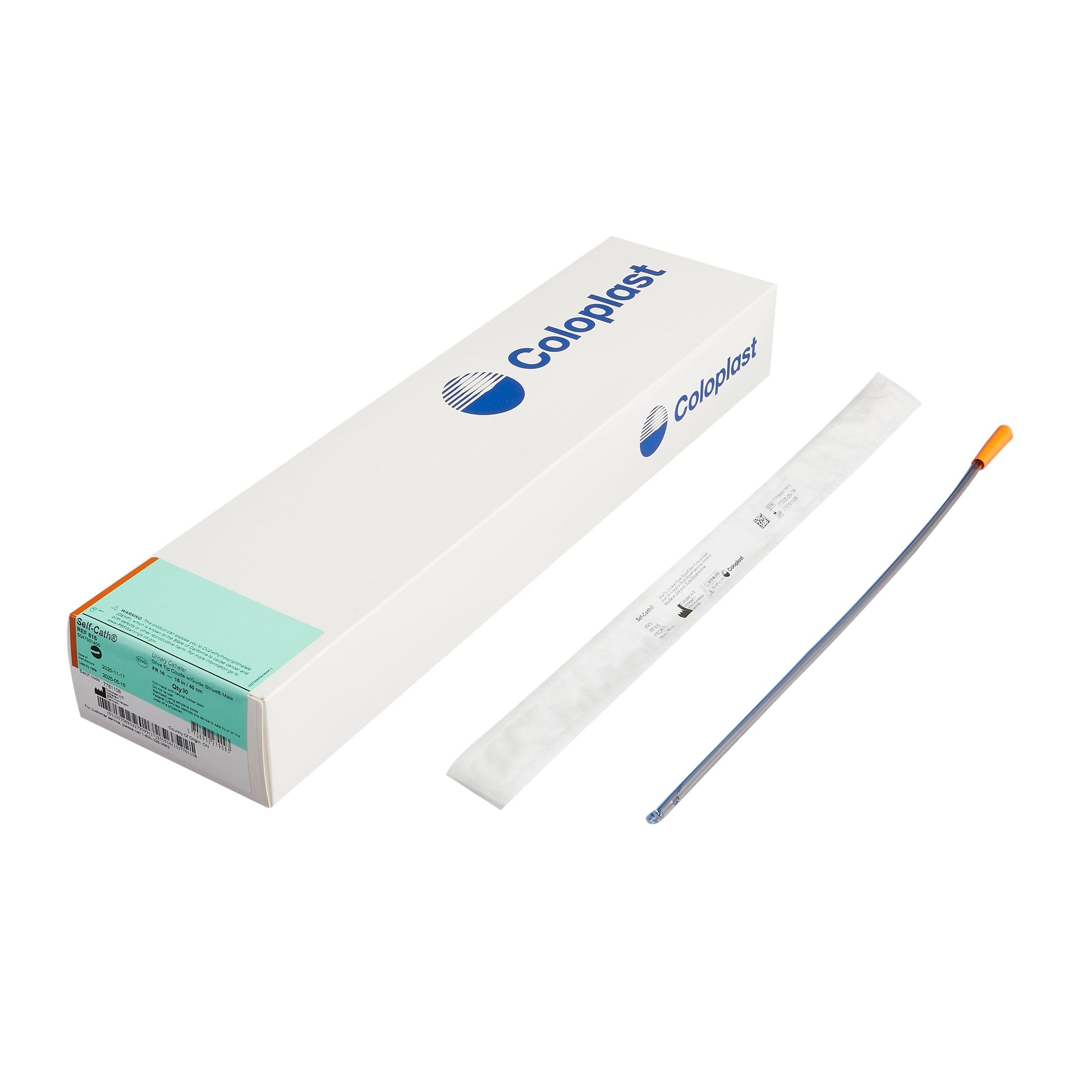 Coloplast Urethral Catheter Self-Cath® Coude Olive Tip Uncoated PVC 16 Fr. 16 Inch Medical Supplies Pasteur Pharmacy