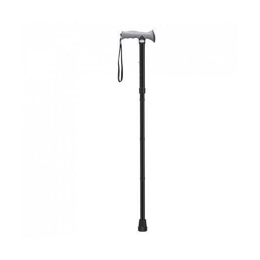 Drive Medical Adjustable Lightweight Black Folding Cane With Gel Hand Grip Canes & Walking Sticks Pasteur Pharmacy