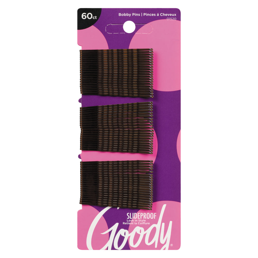 Épingles à cheveux Goody - Brunes - 60 unités