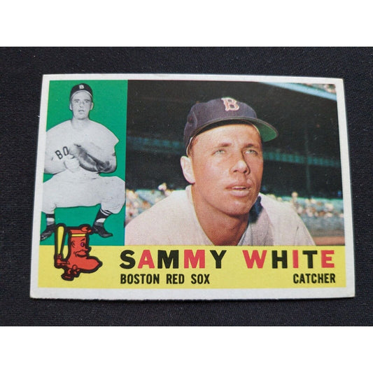 1960 Topps Baseball Card #203 – Sammy White (Boston Red Sox) Baseballs Pasteur Pharmacy