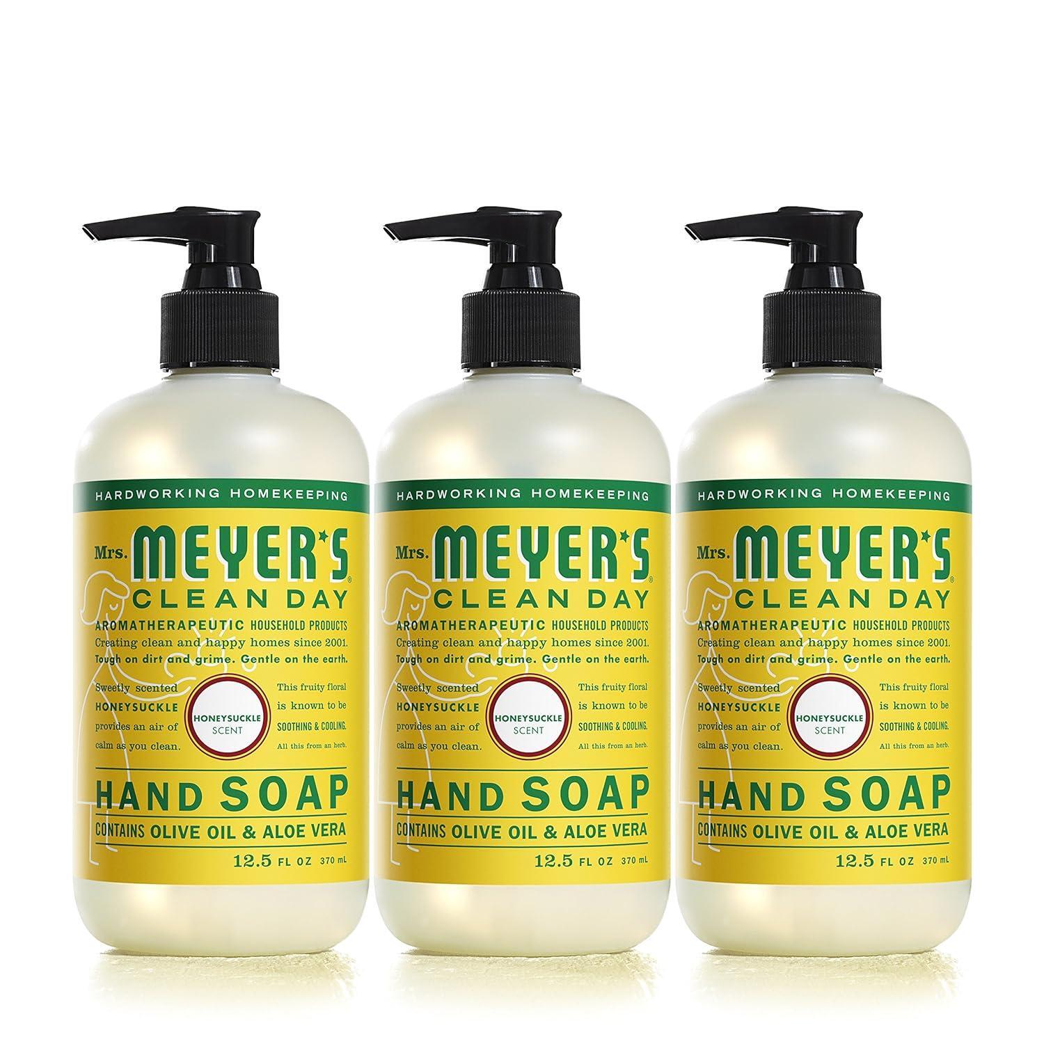 Mrs. Meyer's Clean Day Liquid Hand Soap Bottle, Honeysuckle Scent, 12.5 Fl Oz Liquid Hand Soap Pasteur Pharmacy