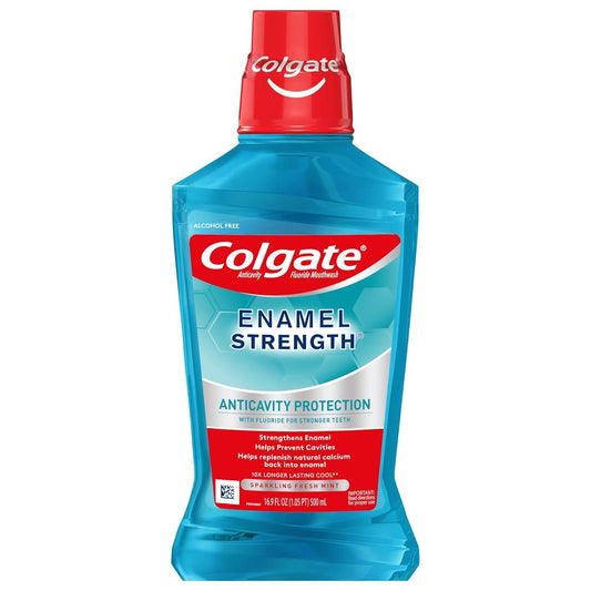 Colgate Enamel Health Anticavity Fluoride Mouthwash, Sparkling Fresh Mint, 16.9 Fl Oz Mouthwash Pasteur Pharmacy