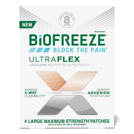 Biofreeze UltraFlex Large Maxium Strength Lidocaine Patches Personal Care Pasteur Pharmacy