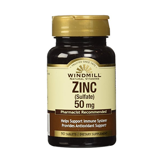Windmill Natural Source Zinc Sulphate 50 Mg Tablets Vitamins & Supplements Pasteur Pharmacy Default Title