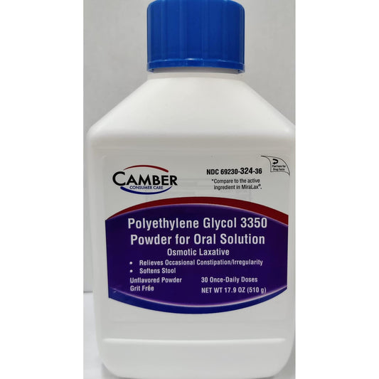 Camber PEG 3350 Powder 17.9 Oz (510gm) Health Care Pasteur Pharmacy