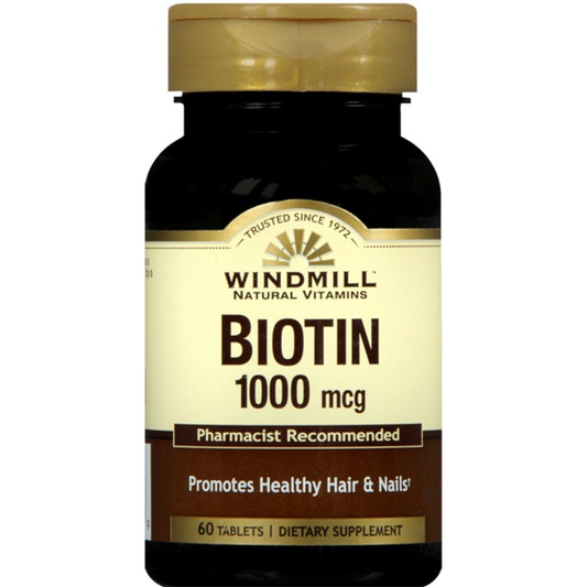 Windmill Biotin 1,000 Mcg 60 Ct Vitamins & Supplements Pasteur Pharmacy