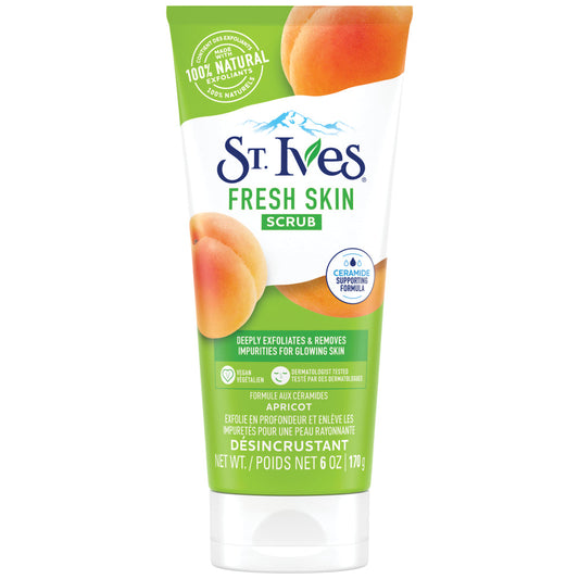 St. Ives Fresh Skin Invigorating Apricot Natural Face Scrub - 6oz Skin Care Pasteur Pharmacy