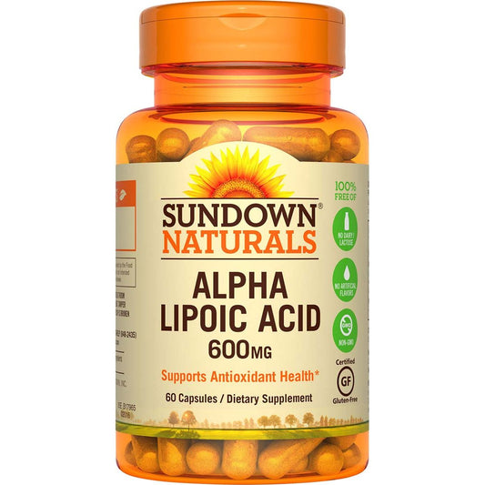 Sundown Naturals Super Alpha Lipoic Acid Capsules, 600 Mg Vitamins & Supplements Pasteur Pharmacy