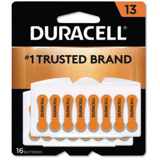 Duracell Size 13 Hearing Aid Batteries - 16 Pack - Easy-Fit Tab Batteries Pasteur Pharmacy