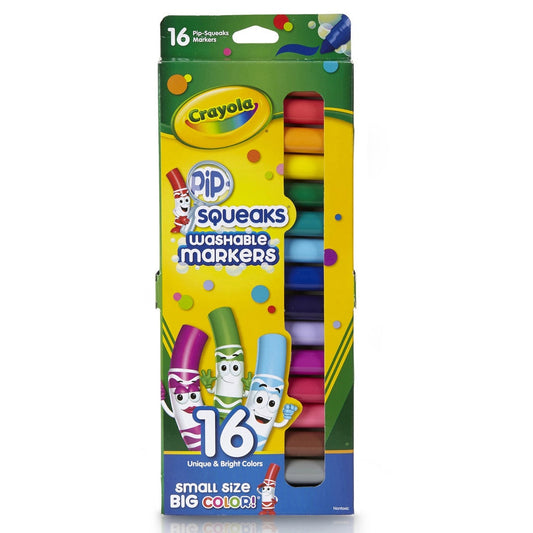 Crayola Pip-Squeaks Skinnies Washable Markers, 16 Count - Bright Colors Toys Pasteur Pharmacy