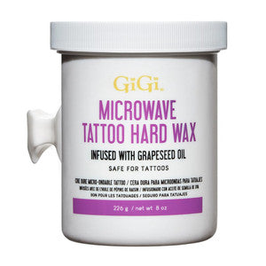 Gigi Tattoo Microwave Hard Wax Infused With Grapeseed Oil, 8 Oz Hair Removal Pasteur Pharmacy