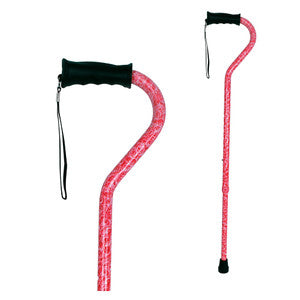 Carex® Offset Handle Walking Cane – Ergonomic Support (Rose Finish) Canes & Walking Sticks Pasteur Pharmacy