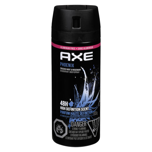 AXE Phoenix Deodorant Body Spray For Men Fruity Scent, 4 Ounce Deodorant Pasteur Pharmacy