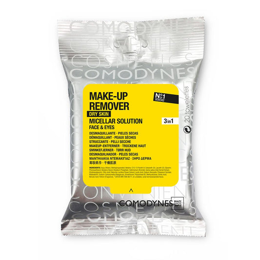 Comodynes Make-up Remover Wipes Micellar Solution For Dry And Sensitive Skin Makeup Removers Pasteur Pharmacy