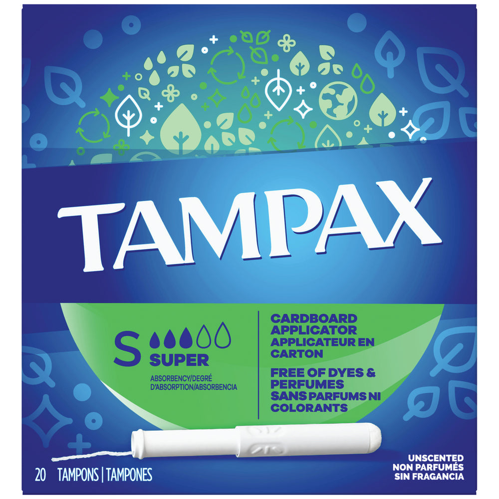 Tampax Cardboard Applicator Super Absorbency Tampons Tampons Pasteur Pharmacy