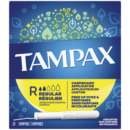 Tampax Cardboard Applicator Regular Absorbency Tampons Tampons Pasteur Pharmacy