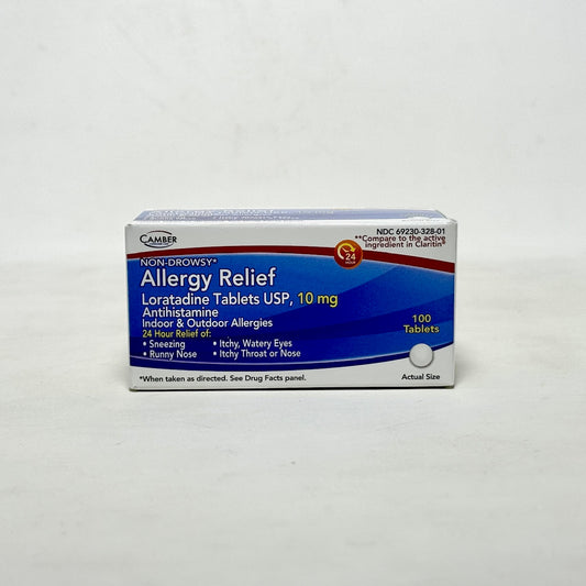 Camber Allergy Relief Loratadine 10 Mg 100ct Tablets Health & Beauty Pasteur Pharmacy