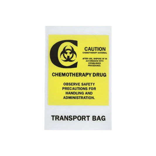 RD Plastics Q134 - Chemotherapy Reclosable Transport Bag Plastic Wrap Pasteur Pharmacy
