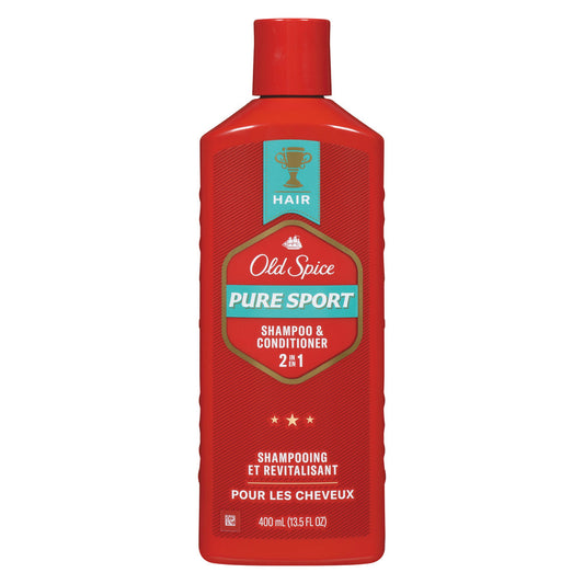 Old Spice 2 In 1 Shampoo Conditioner Pure Sport 13.5 Oz Shampoo & Conditioner Pasteur Pharmacy