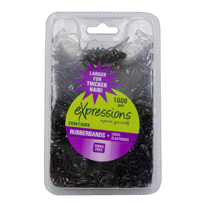 Expressions Rubber Bands Snag Free Black 100Ct Makeup Pasteur Pharmacy