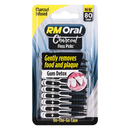 RM Oral EZ Floss Picks, Gum Detox, Charcoal Dental Floss Pasteur Pharmacy