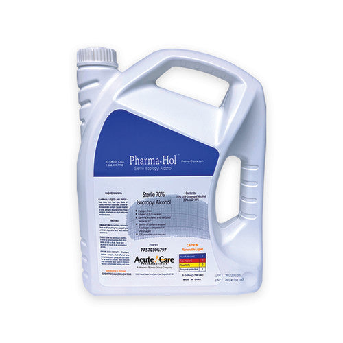Pharma-Choice PHARMA-HOL Sterile 70 IPA 30 USP WFI Gallon Pasteur Pharmacy