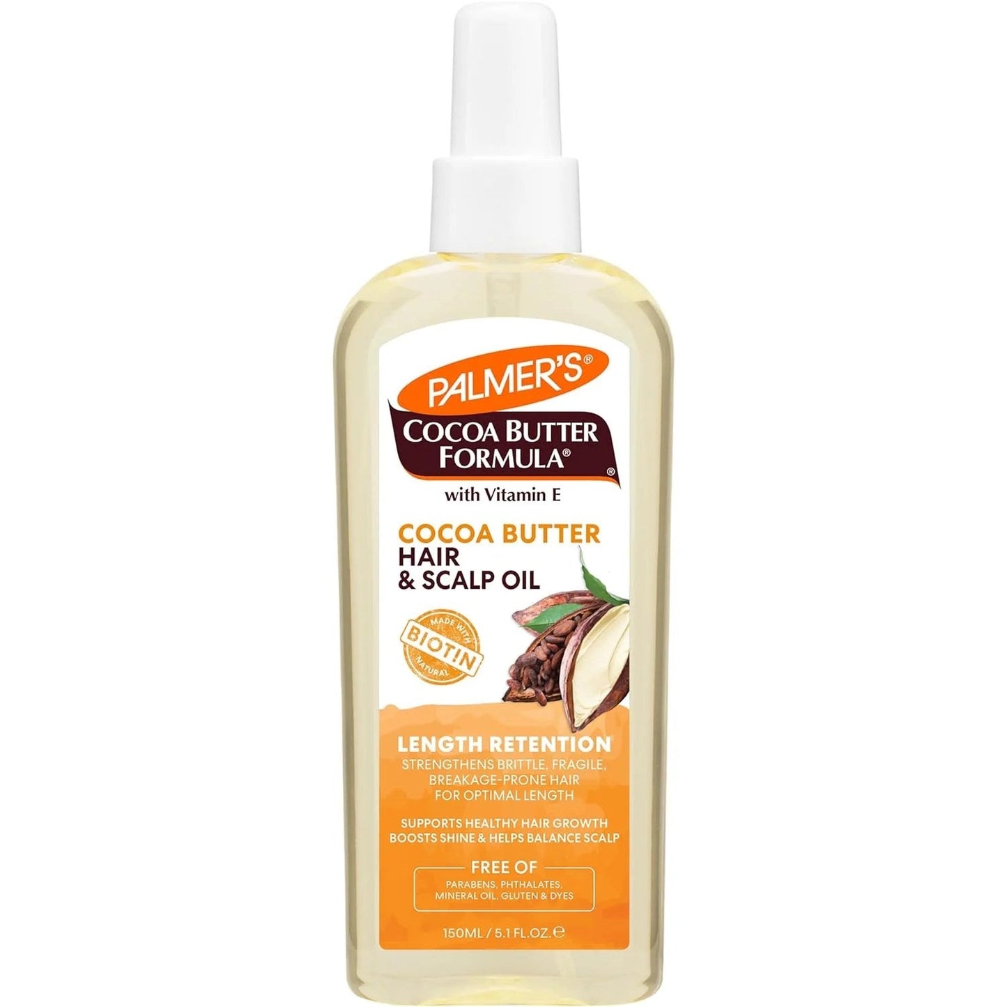 Palmer's Cocoa Butter & Biotin Length Retention Hair And Scalp Oil, 5.1 Ounce Hair Care Pasteur Pharmacy
