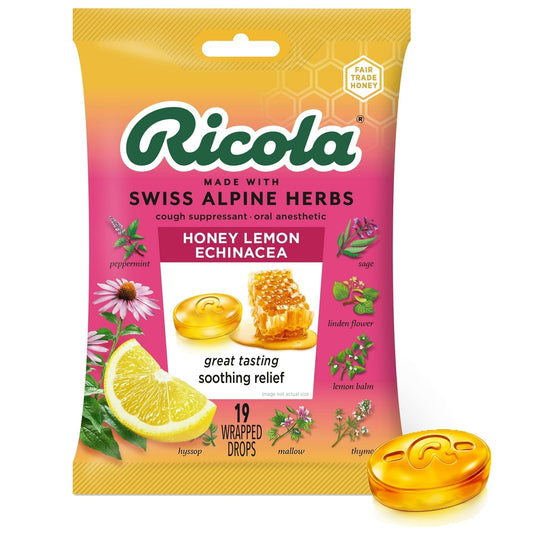 Ricola Cough Suppressant Throat Drops, Honey Lemon With Echinacea Health & Beauty Pasteur Pharmacy