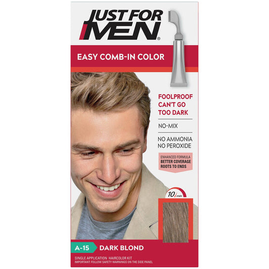 Just For Men Autostop Easy No-Mix Hair Color, Dark Blond A-15 Hair Color Pasteur Pharmacy