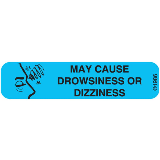 Pharmex Rx Label 15-w Drowsy Dizzy 1000ct Pdn Business & Industrial Pasteur Pharmacy