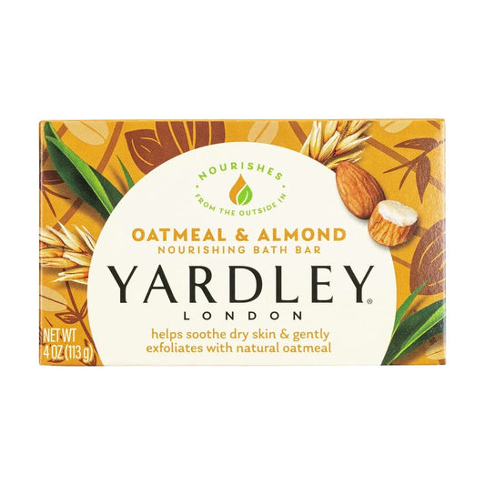 Yardley London Oatmeal & Almond Bar Soap with Real Oat Grains, 4 oz Bar Soap Pasteur Pharmacy