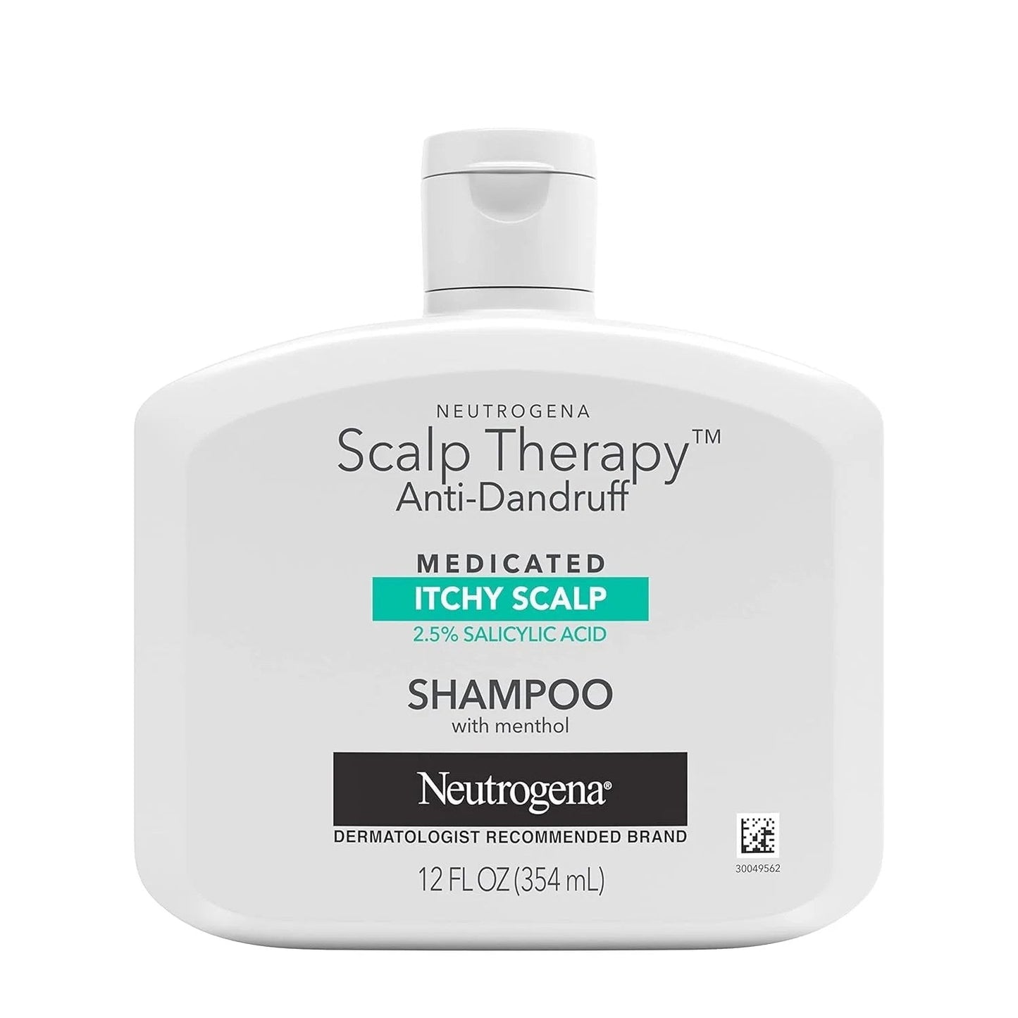 Neutrogena Scalp Therapy Anti-Dandruff Shampoo For Itchy Scalp, 2.5% Salicylic Acid With Peppermint Fragrance, 12 Fl Oz Shampoo Pasteur Pharmacy