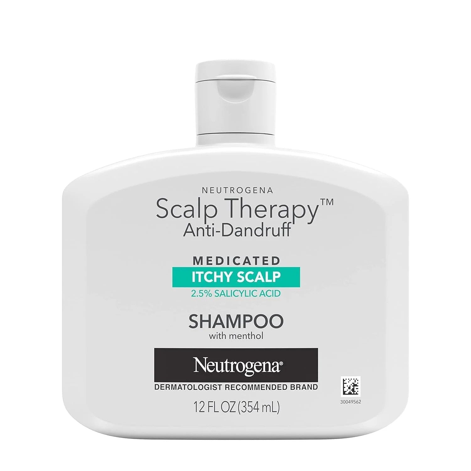 Neutrogena Scalp Therapy Anti-Dandruff Shampoo For Itchy Scalp, 2.5% Salicylic Acid With Peppermint Fragrance, 12 Fl Oz Shampoo Pasteur Pharmacy