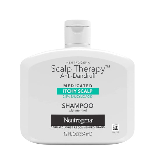 Neutrogena Scalp Therapy Anti-Dandruff Shampoo For Itchy Scalp, 2.5% Salicylic Acid With Peppermint Fragrance, 12 Fl Oz Shampoo Pasteur Pharmacy
