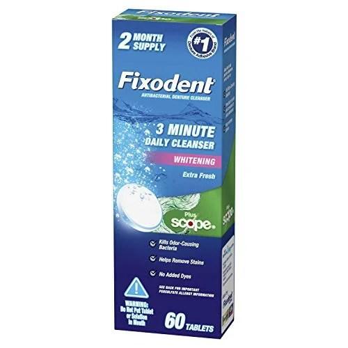 Fixodent Plus Scope Daily Denture Cleaner Tablets, 60 Count (2 Month Supply) Denture Cleaners Pasteur Pharmacy