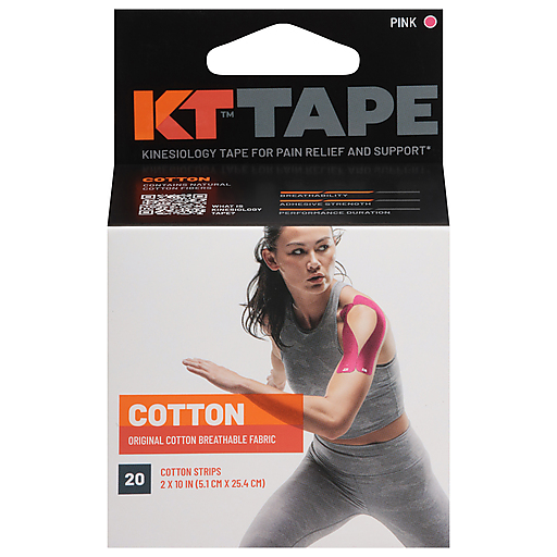 KT Tape Kinesiology Therapeutic Body Tape-Roll Of 20 Strips Pink Exercise & Fitness Pasteur Pharmacy