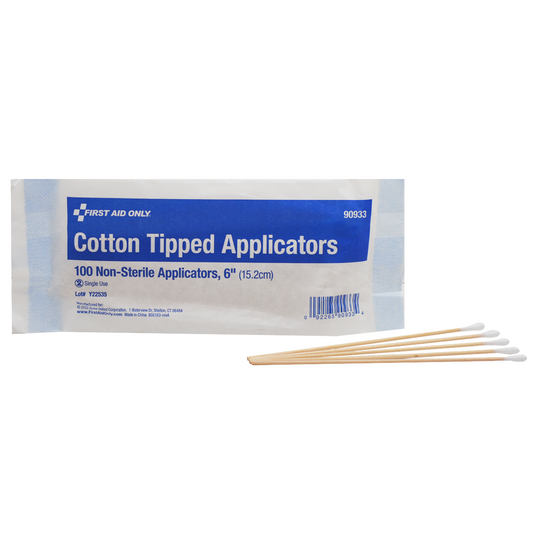 Dukal Cotton Tipped Applicators, 6" Wood Shaft, 100 Per Bag Cotton Swabs Pasteur Pharmacy