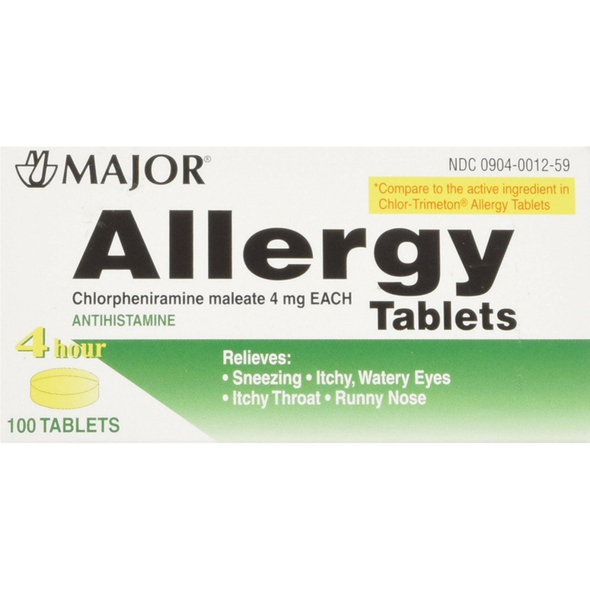 Chlorpheniramine Maleate 4 Mg Tablet 100Ea Medicine & Drugs Pasteur Pharmacy