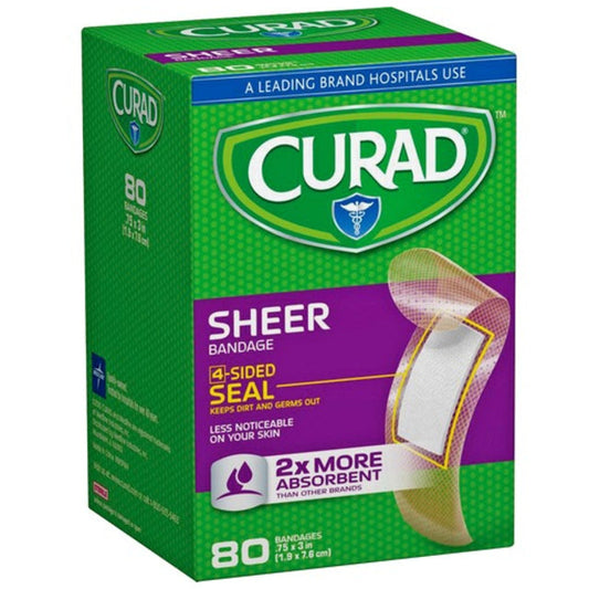 Curad Sheer Adhesive Bandages, Clear 80 Ct Medical Tape & Bandages Pasteur Pharmacy