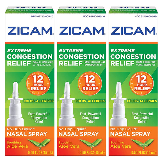 Zicam Extreme Congestion Relief, No Drip Liquid Nasal Spray, Soothing Aloe Vera, 0.5 Fl Oz (15 Ml) Health & Beauty Pasteur Pharmacy