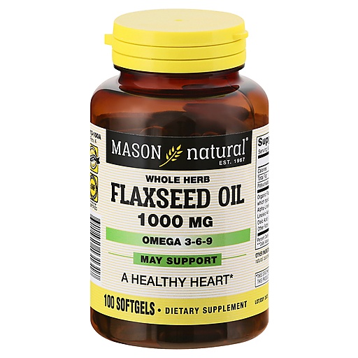 Mason Natural® Flaxseed Oil 1000 mg – Plant-Based Omega Support (Softgels) Personal Care Pasteur Pharmacy