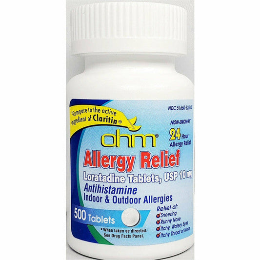 Ohm 24 Hour Allergy Relief Tablets, Compare To Claritin Hot & Cold Therapies Pasteur Pharmacy