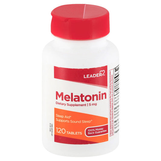 Leader Melatonin Dietary Supplement 5 Mg Tablets Vitamins & Supplements Pasteur Pharmacy