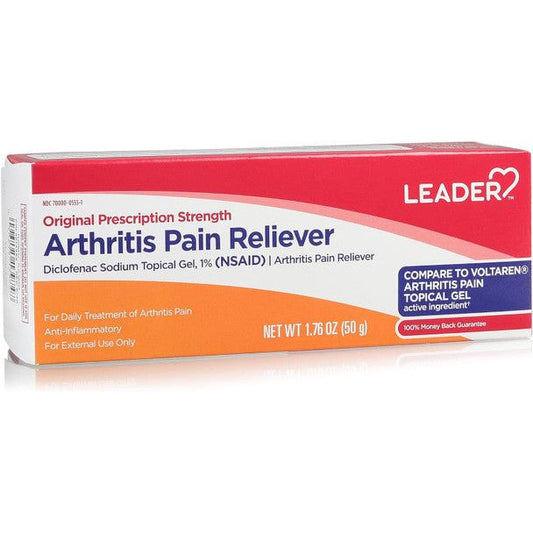 Leader Arthritis Pain Reliever 1% Topical Gel, 1.76 Oz Medicine Cabinets Pasteur Pharmacy