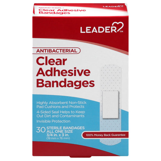 Leader Bandages, Adhesive, Clear, Antibacterial Medical Tape & Bandages Pasteur Pharmacy