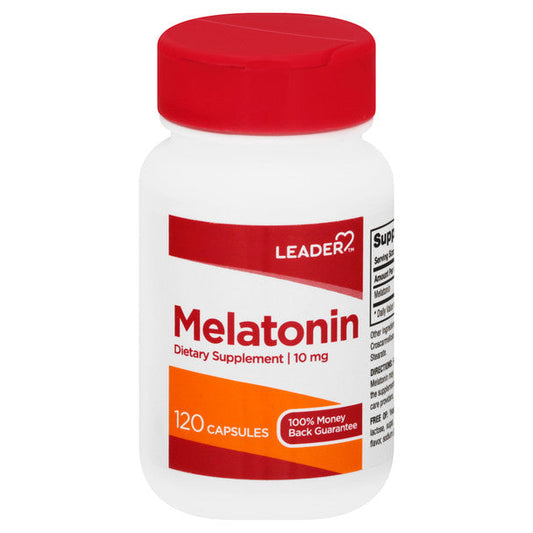 Leader Melatonin, 10 Mg, Capsules Vitamins & Supplements Pasteur Pharmacy