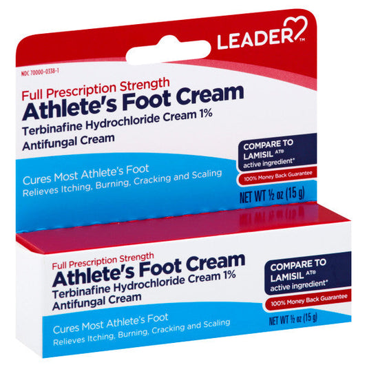 Leader Athletes Foot Cream, Full Prescription Strength, 0.5 Oz Foot Care Pasteur Pharmacy