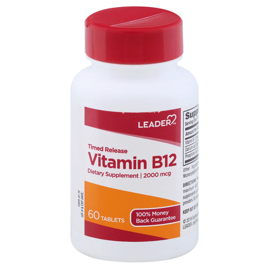 Leader(Tm) Vitamin B12, 2000 Mcg Time Release Tablet 60 Ea Vitamins & Supplements Pasteur Pharmacy